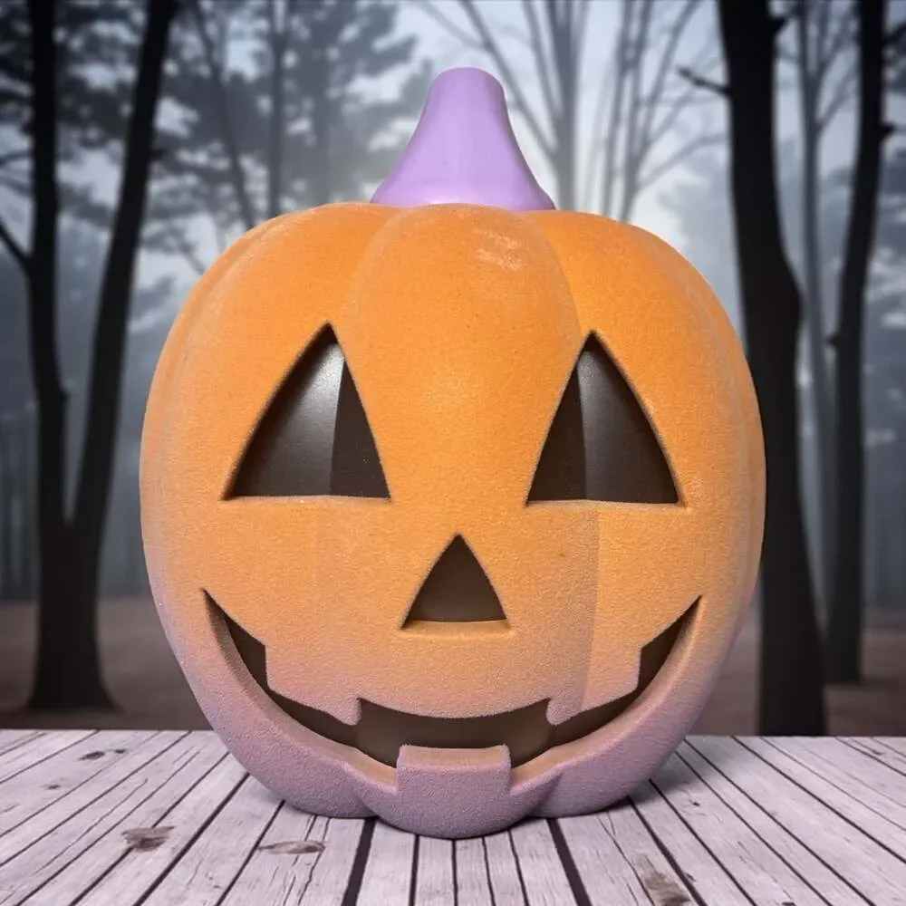 pumpkin077　8セット Target Halloween Jack-o-Lantern Orange Velvet Color-Changing LED